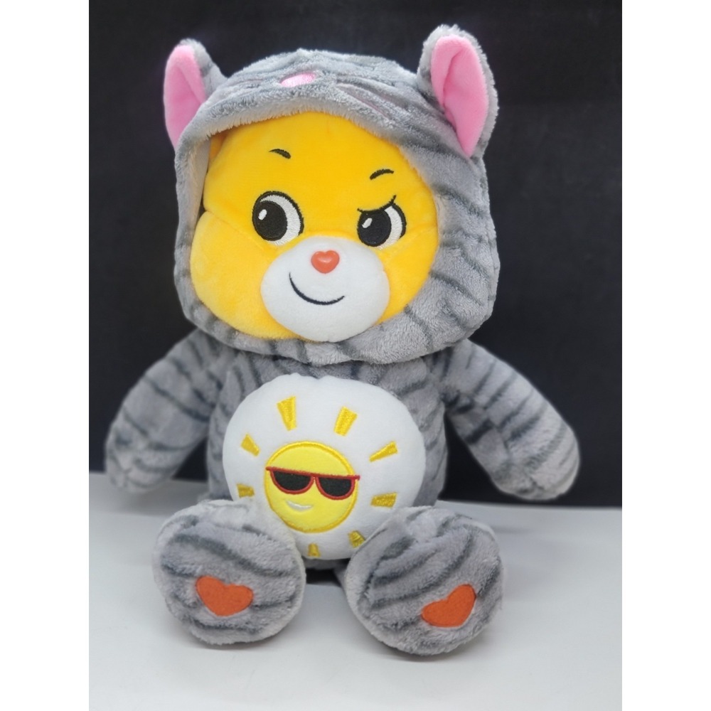2021 Care Bear Unlock The Magic Funshine Bear Grey Stripped Cat Costume 12"
